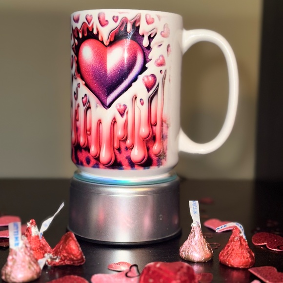 Hand Crafted Sublimated 3D Heart Mug - Picture 7 of 13